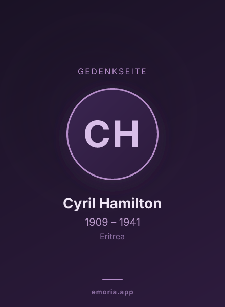 Gedenkportrait von Cyril Hamilton