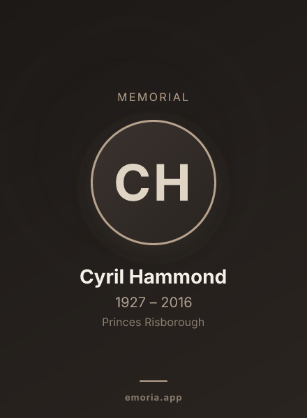 Memorial portrait of Cyril Hammond
