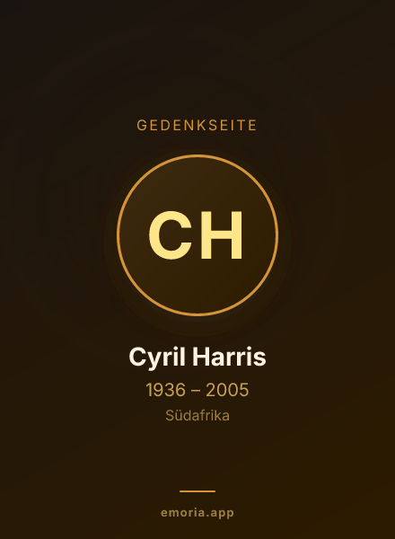 Gedenkportrait von Cyril Harris