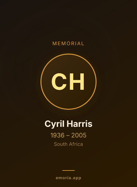 Memorial portrait of Cyril Harris