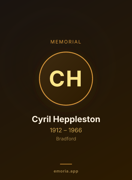 Memorial portrait of Cyril Heppleston