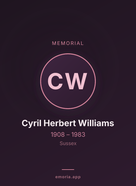 Memorial portrait of Cyril Herbert Williams