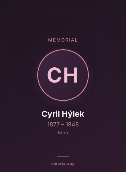 Memorial portrait of Cyril Hýlek