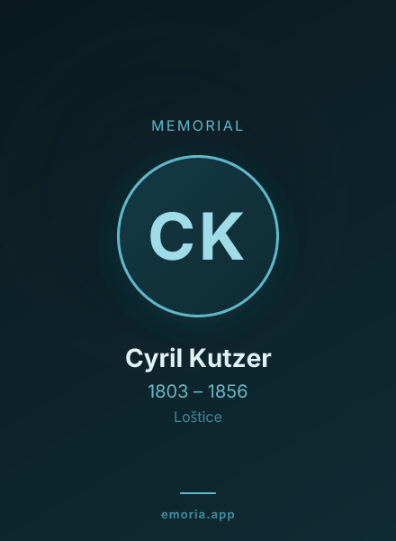 Memorial portrait of Cyril Kutzer