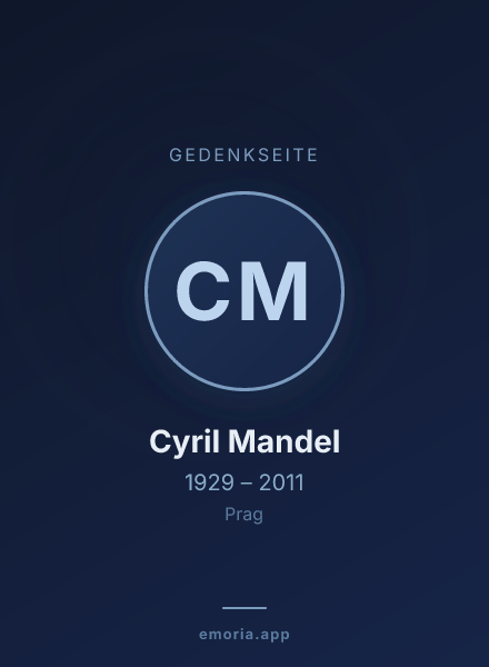 Gedenkportrait von Cyril Mandel
