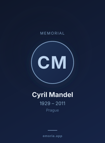 Memorial portrait of Cyril Mandel