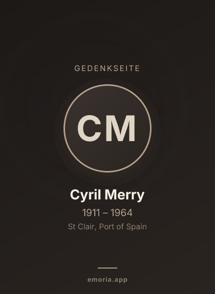 Gedenkportrait von Cyril Merry