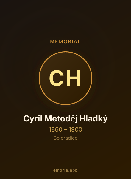 Memorial portrait of Cyril Metoděj Hladký
