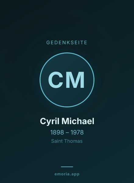 Gedenkportrait von Cyril Michael