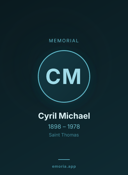 Memorial portrait of Cyril Michael