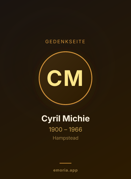 Gedenkportrait von Cyril Michie
