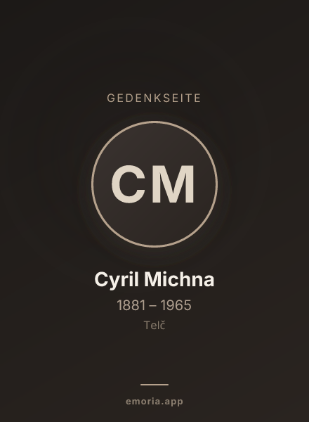 Gedenkportrait von Cyril Michna