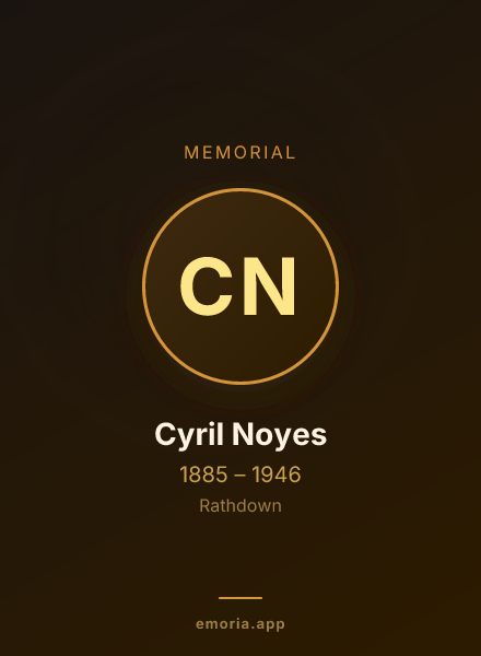 Memorial portrait of Cyril Noyes