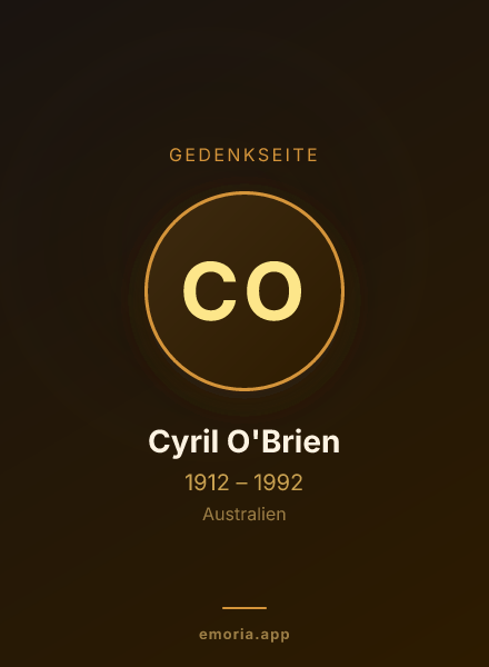Gedenkportrait von Cyril O'Brien