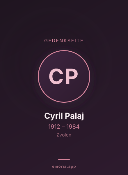 Gedenkportrait von Cyril Palaj