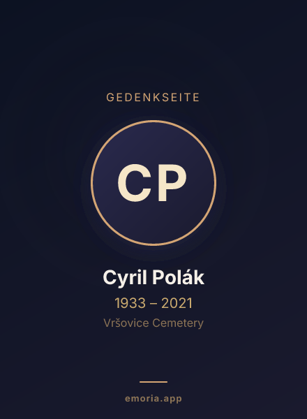 Gedenkportrait von Cyril Polák
