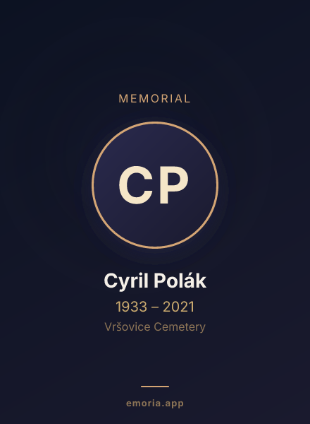 Memorial portrait of Cyril Polák