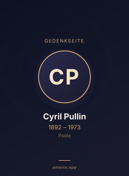 Gedenkportrait von Cyril Pullin