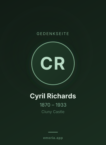 Gedenkportrait von Cyril Richards