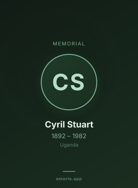 Memorial portrait of Cyril Stuart