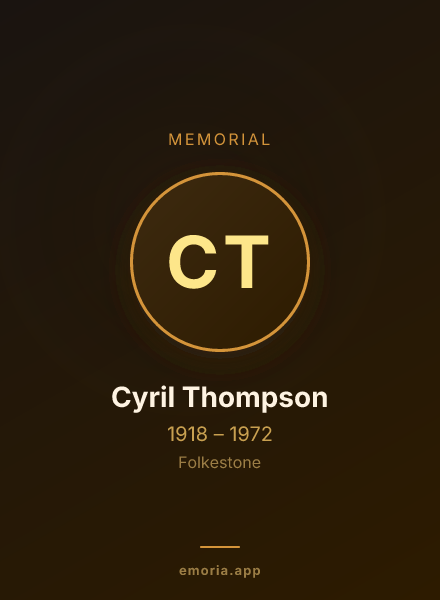 Memorial portrait of Cyril Thompson