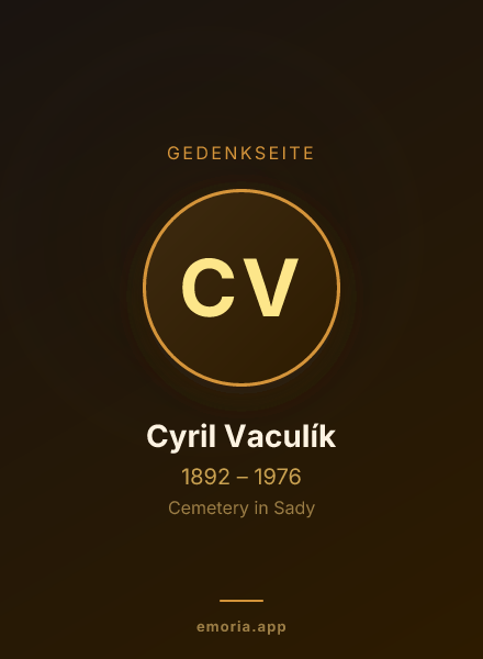 Gedenkportrait von Cyril Vaculík