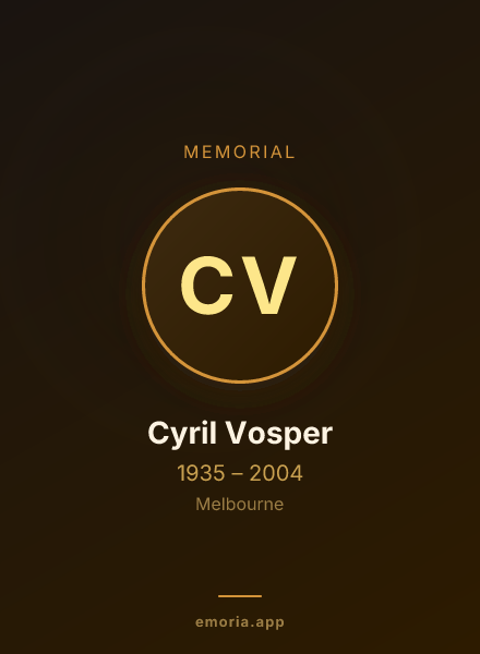 Memorial portrait of Cyril Vosper