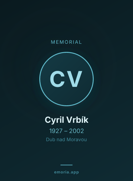 Memorial portrait of Cyril Vrbík