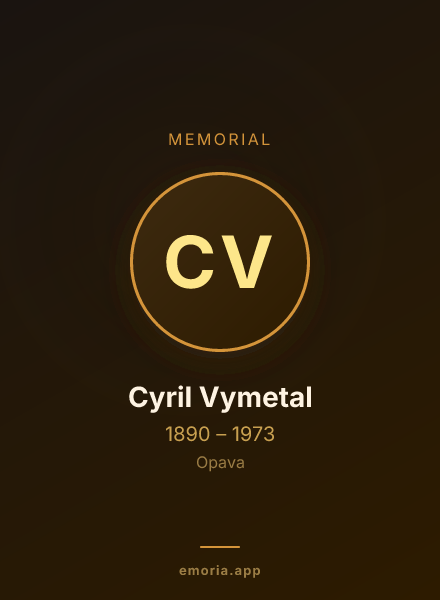 Memorial portrait of Cyril Vymetal