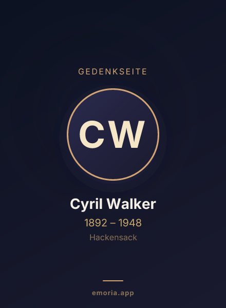 Gedenkportrait von Cyril Walker