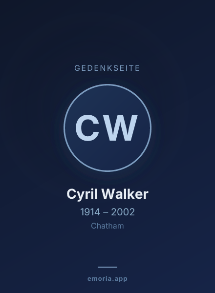 Gedenkportrait von Cyril Walker