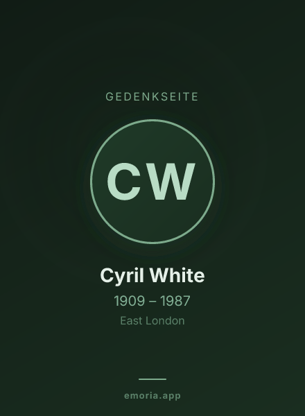 Gedenkportrait von Cyril White