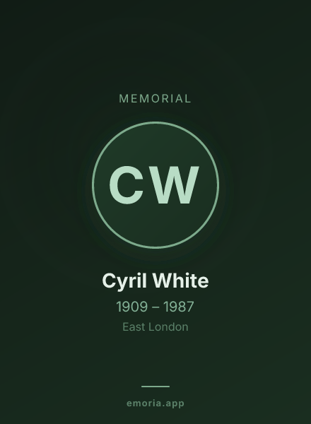 Memorial portrait of Cyril White