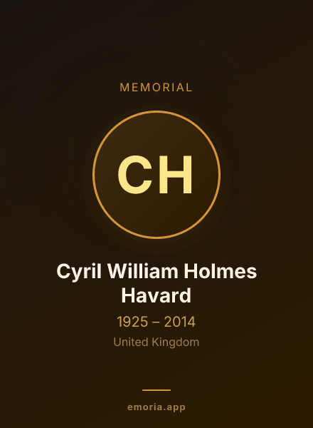 Memorial portrait of Cyril William Holmes Havard