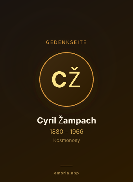 Gedenkportrait von Cyril Žampach