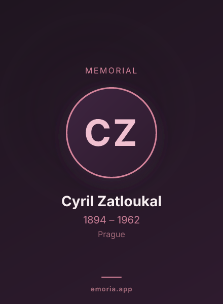Memorial portrait of Cyril Zatloukal