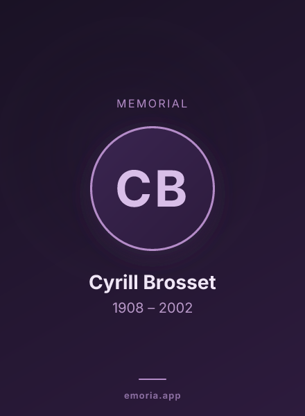 Memorial portrait of Cyrill Brosset