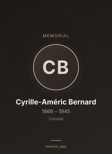 Memorial portrait of Cyrille-Améric Bernard