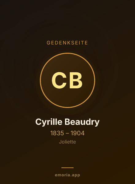 Gedenkportrait von Cyrille Beaudry