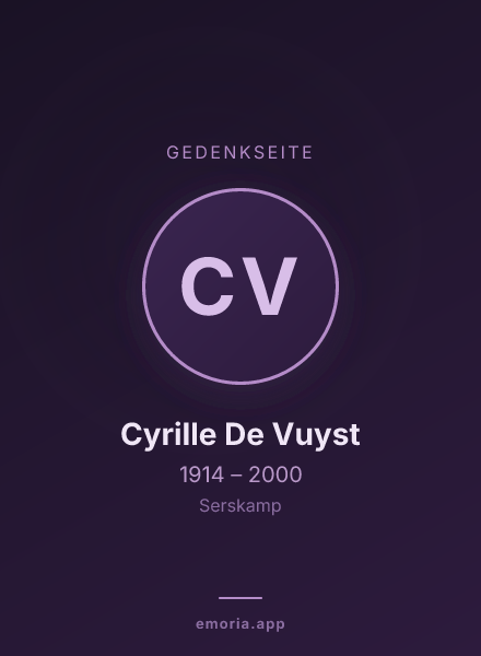 Gedenkportrait von Cyrille De Vuyst