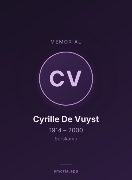 Memorial portrait of Cyrille De Vuyst