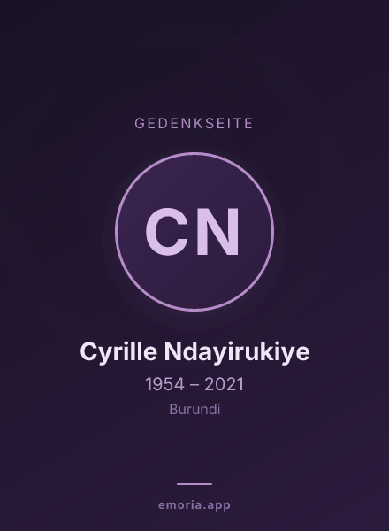 Gedenkportrait von Cyrille Ndayirukiye