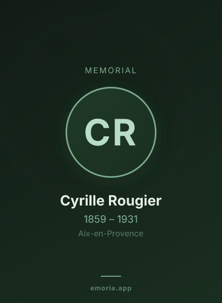 Memorial portrait of Cyrille Rougier