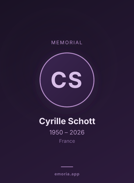 Memorial portrait of Cyrille Schott