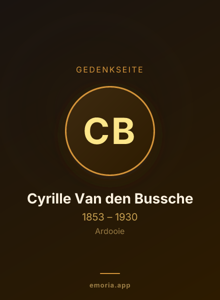 Gedenkportrait von Cyrille Van den Bussche