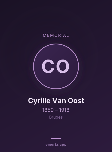 Memorial portrait of Cyrille Van Oost