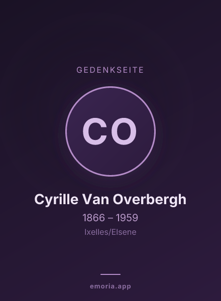Gedenkportrait von Cyrille Van Overbergh