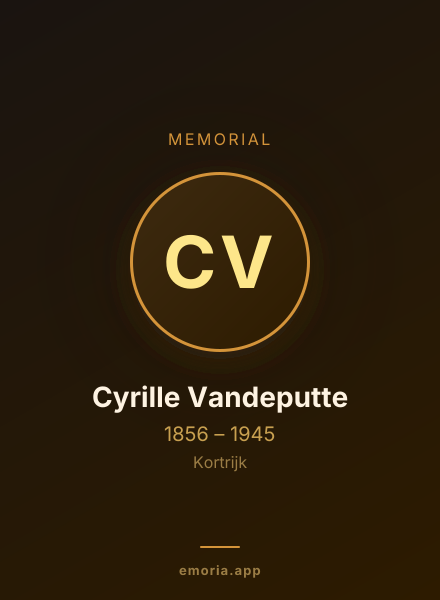Memorial portrait of Cyrille Vandeputte