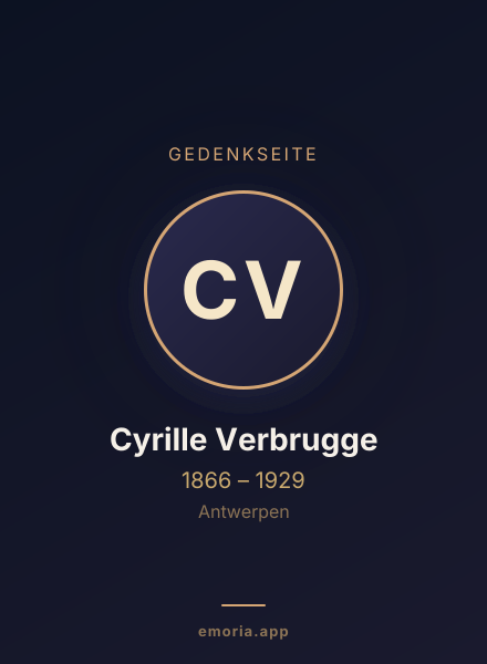 Gedenkportrait von Cyrille Verbrugge