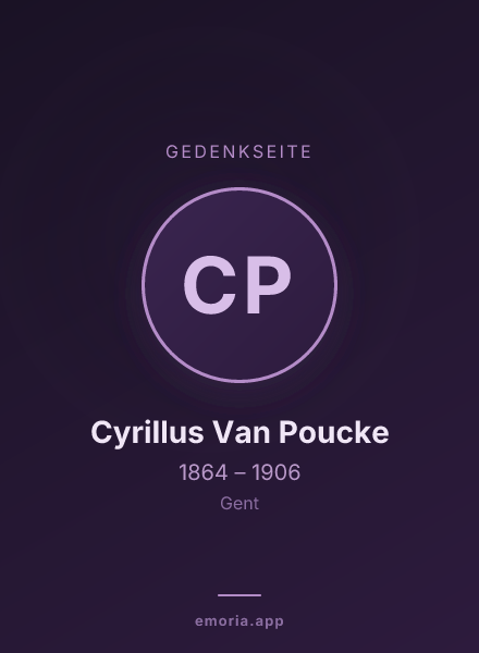 Gedenkportrait von Cyrillus Van Poucke